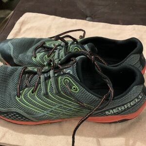 Merrell Black and Green Trail Shoes